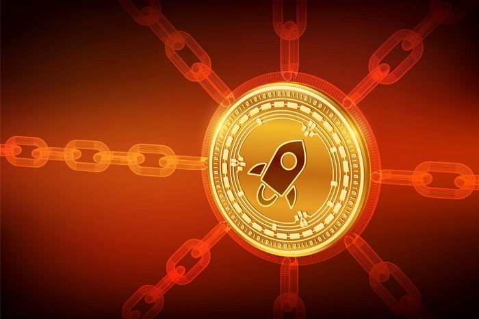 Stellar Cryptocurrency Coin with Blockchain Chain