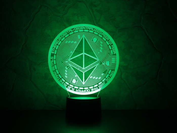 Ethereum Coin Cryptocurrency Lamp