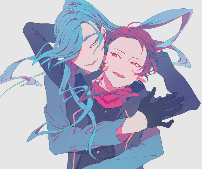 Kashuu Kiyomitsu and Nikkari Aoe from Touken Ranbu