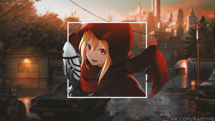 Evileye from Overlord holding a mask
