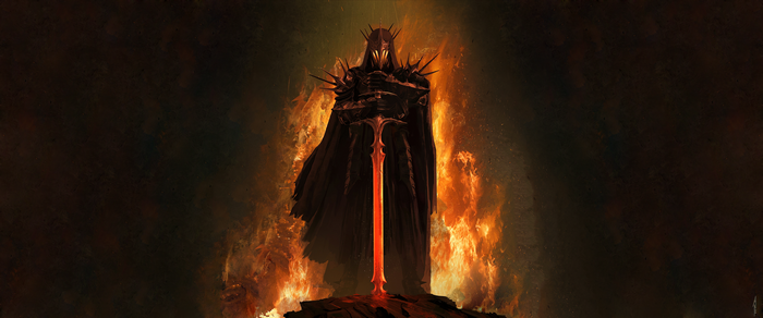 Witch-king of Angmar with flaming sword