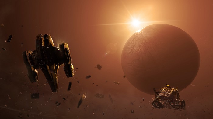 Spaceships in orbit around a planet