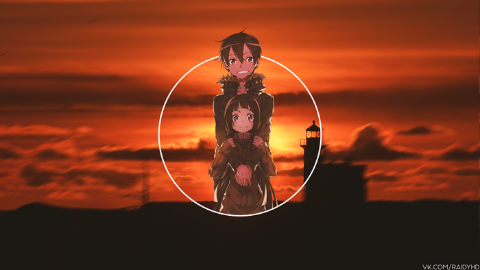 Kirito and Suguha from Sword Art Online 4K