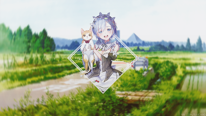Rem and Cat from Re:ZERO -Starting Life In Another World- 4K