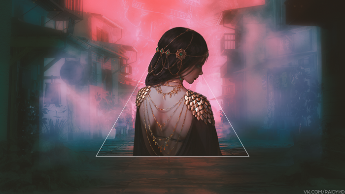 Girl with Black Hair and Ornate Jewelry 4K