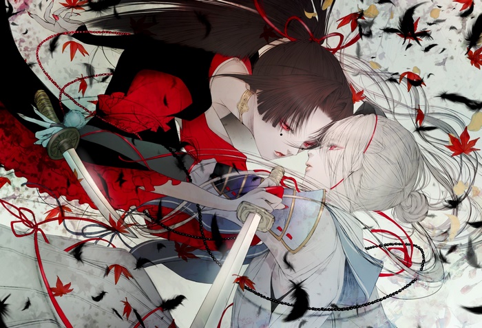 Imanotsurugi and Kogarasumaru from Touken Ranbu