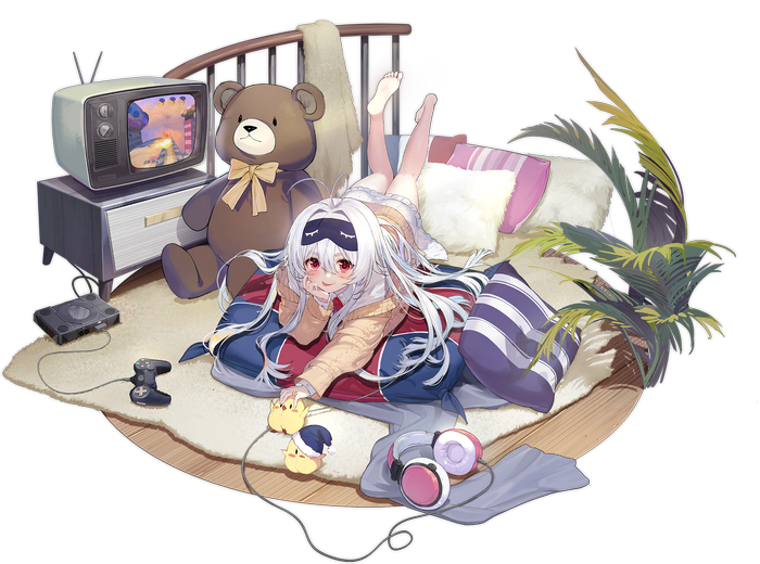 Stremitelny from Azur Lane playing video games