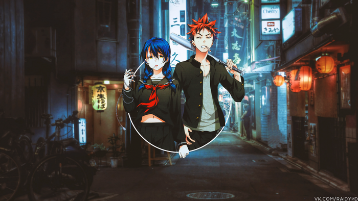 Megumi Tadokoro and Sōma Yukihira from Food Wars! Shokugeki No Soma 4K