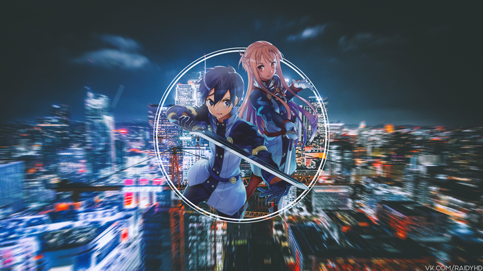 Kirito and Asuna from Sword Art Online 4K