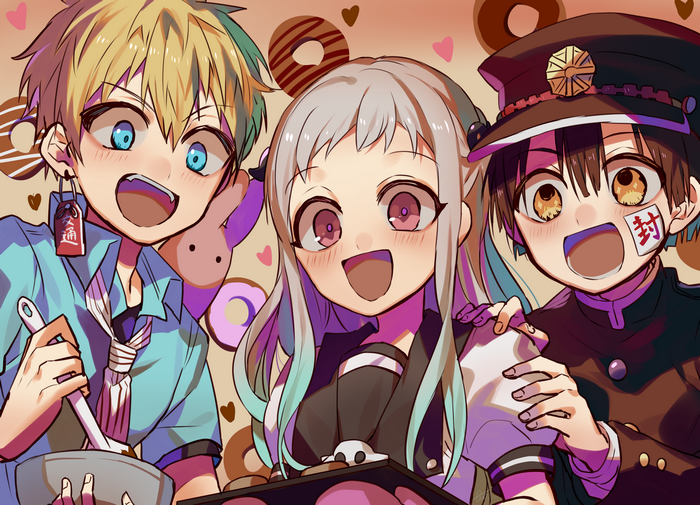 Jibaku Shounen Hanako-kun with Yashiro Nene and Kou Minamoto
