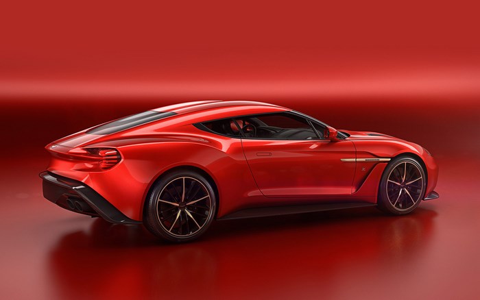 Red Aston Martin Vanquish Zagato Concept car