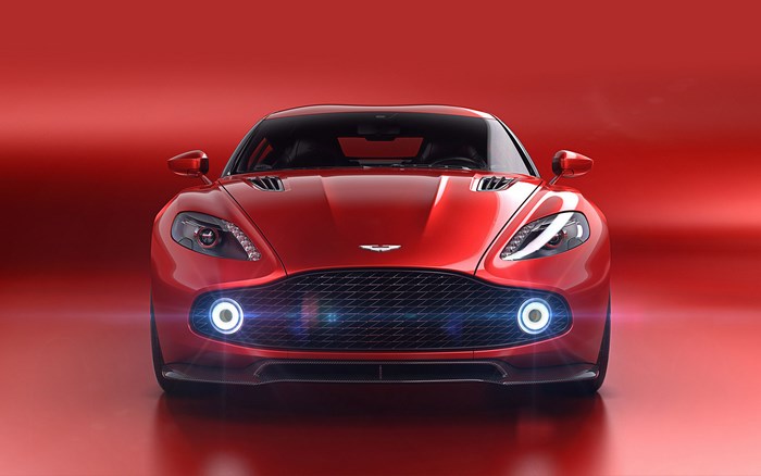 Red Aston Martin Vanquish Zagato Concept car