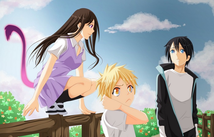 Hiyori Iki, Yukine, and Yato from Noragami