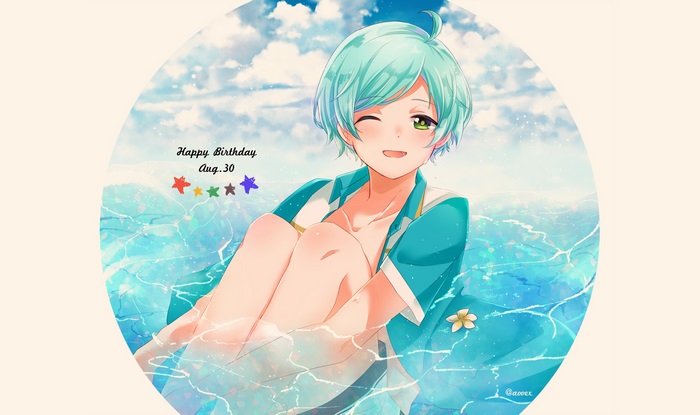 Kanata Shinkai from Ensemble Stars! celebrating birthday