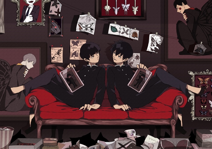 Mob Psycho 100 characters with butterfly collection