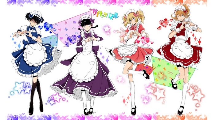 Mob Psycho 100 characters in maid outfits