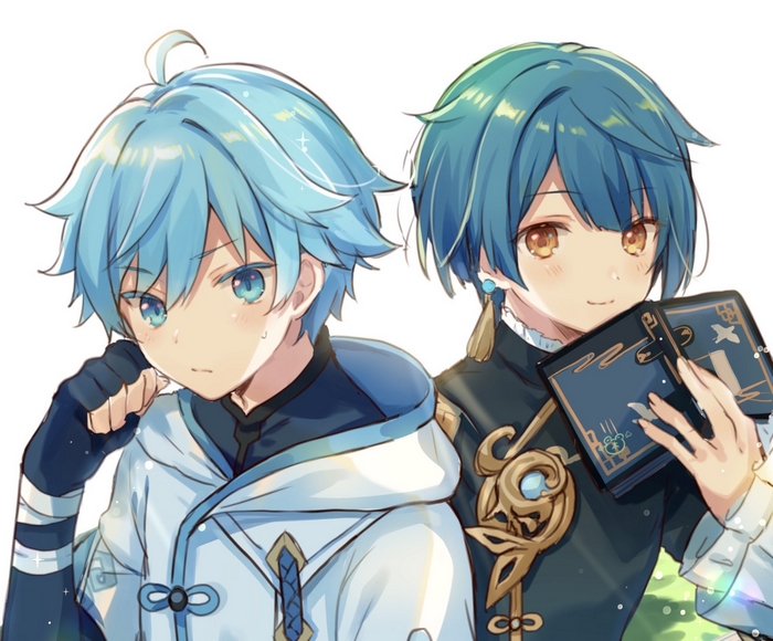 Xingqiu and Chongyun from Genshin Impact