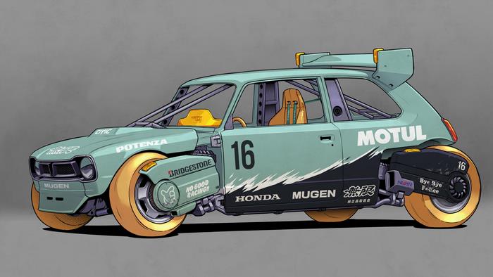 Tetsuo's Honda Civic from Cars of Neo Tokyo