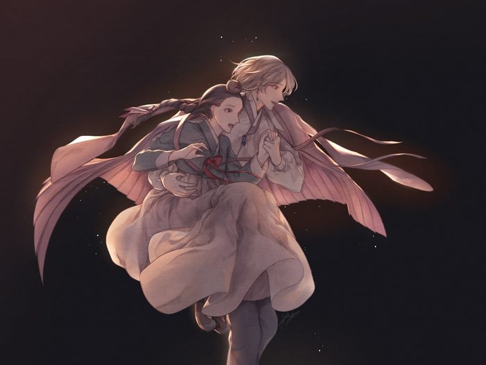 Howl Jenkins Pendragon and Sophie Hatter Embrace