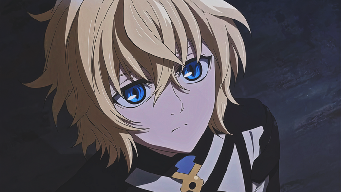 Mikaela Hyakuya Close-Up with Blue Eyes