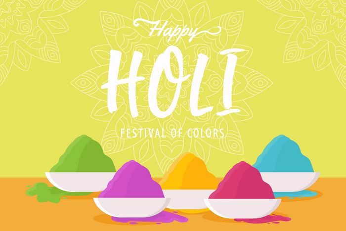 Happy Holi Festival of Colors illustration