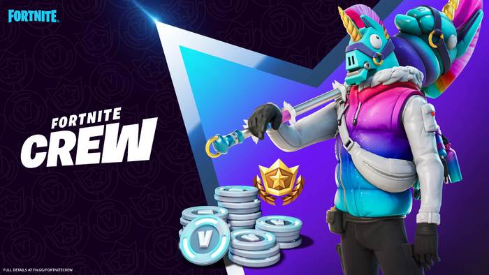 Fortnite Crew Llama skin with V-Bucks and Battle Pass