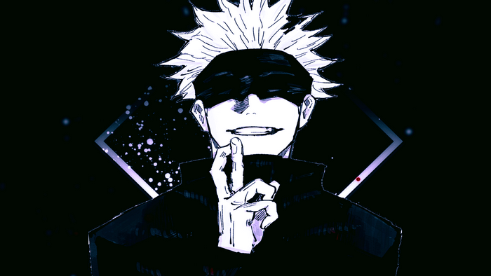 Satoru Gojo with Blindfold and White Hair