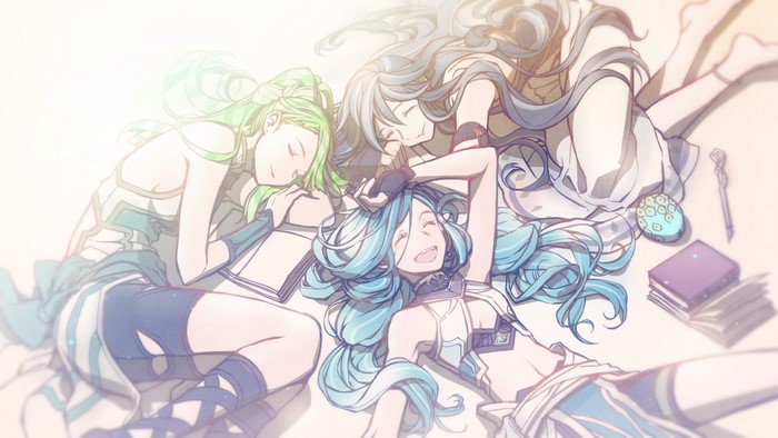 Adol and companions sleeping in Ys VIII: Lacrimosa of DANA