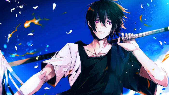 Benimaru Shinmon with a sword