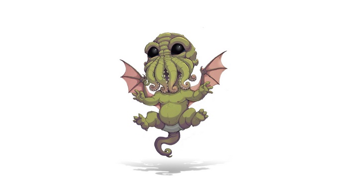 Baby Cthulhu with Wings