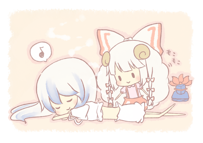 Touhou 4K: Fujiwara no Mokou and Keine Kamishirasawa