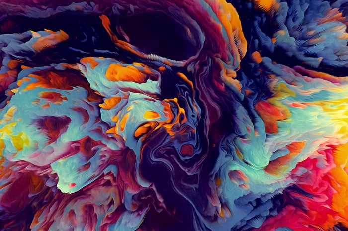 Abstract Fluid Colorful Swirls