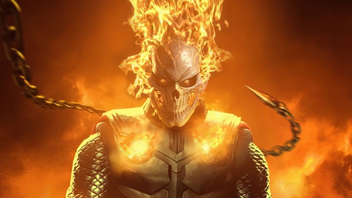Ghost Rider Fiery Skull in 4K