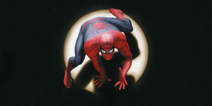 Spider-Man in a spotlight