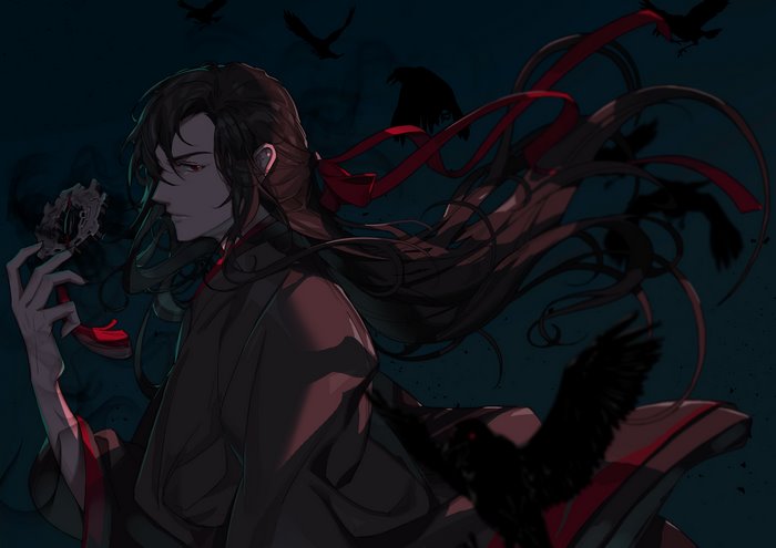 Wei Wuxian from Mo Dao Zu Shi with crows