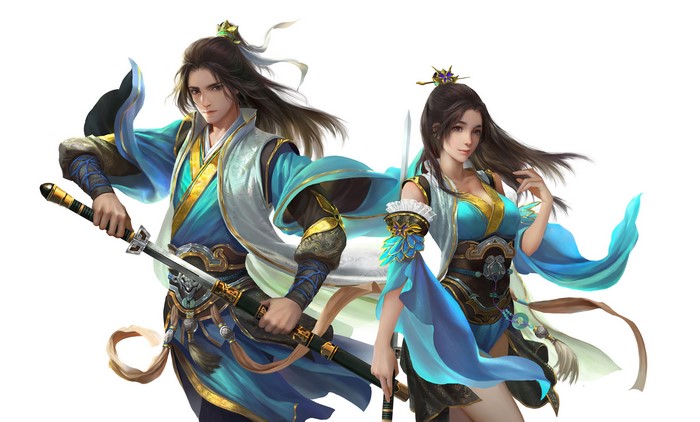 Fantasy Warriors with Swords