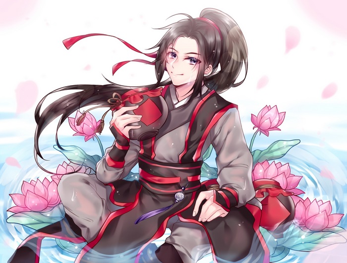 Wei Wuxian from Mo Dao Zu Shi with lotuses