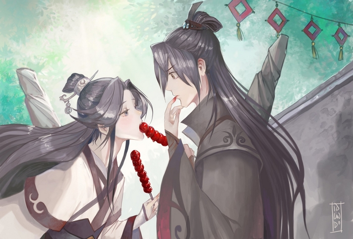 Mo Dao Zu Shi: Song Lan and Xiao Xingchen sharing candied hawthorn