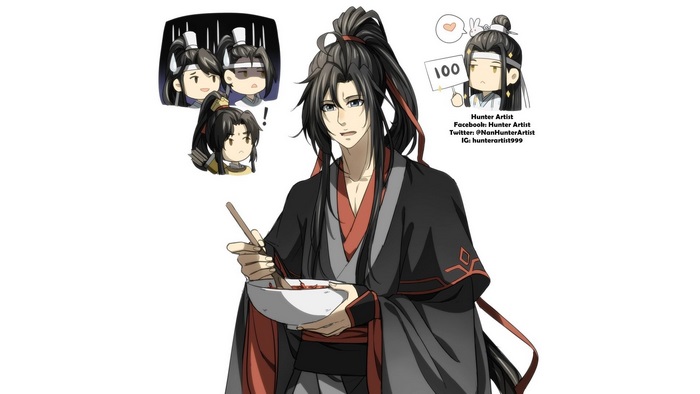 Mo Dao Zu Shi: Wei Ying and Lan Zhan Chibi Stickers