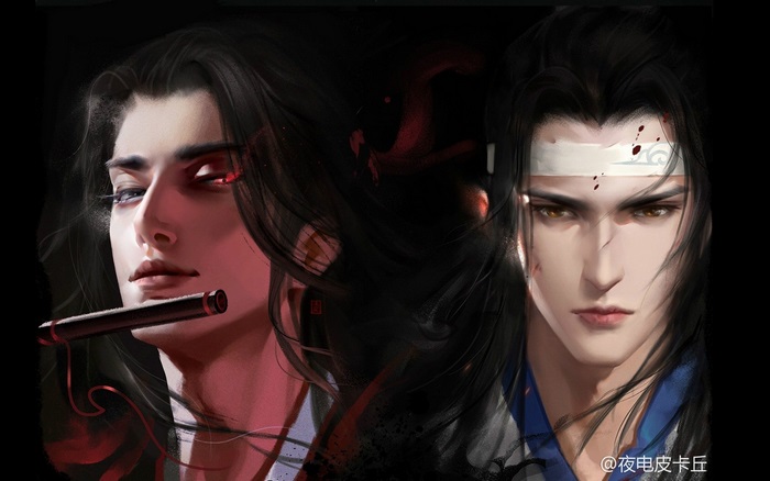 Wei Wuxian and Lan Wangji Portrait Art