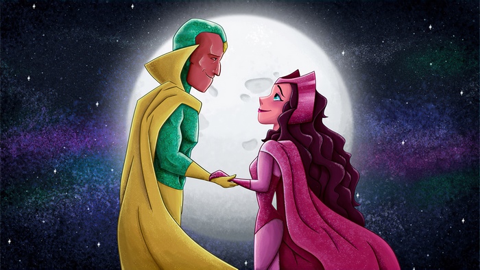 Scarlet Witch and Vision from Marvel Comics