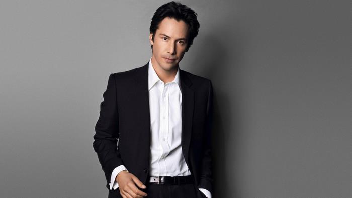 Keanu Reeves in a black suit