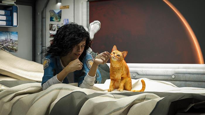 Ripley and Jonesy in a spaceship