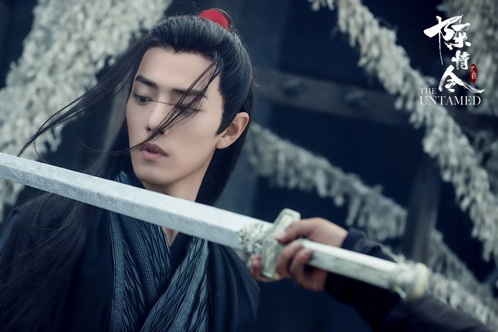 Wei Wuxian from The Untamed holding a sword