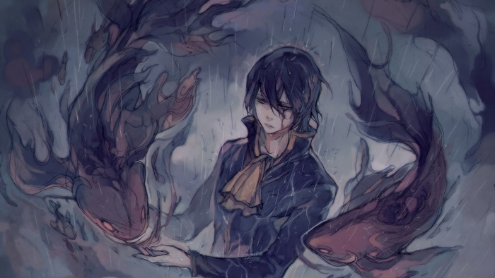 Cadis Etrama di Raizel from Noblesse in the rain