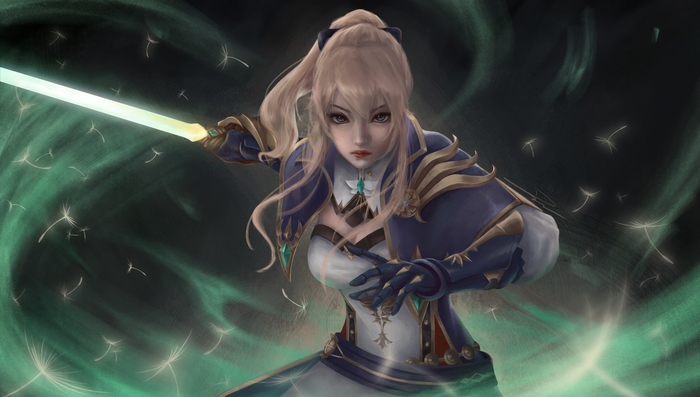 Jean from Genshin Impact with sword