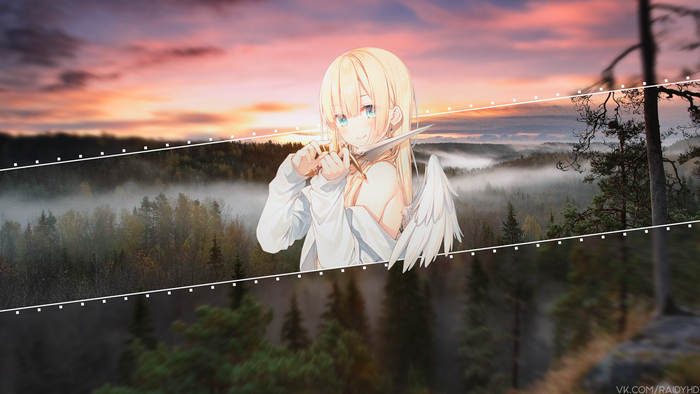 Angel Girl with Dagger 4K