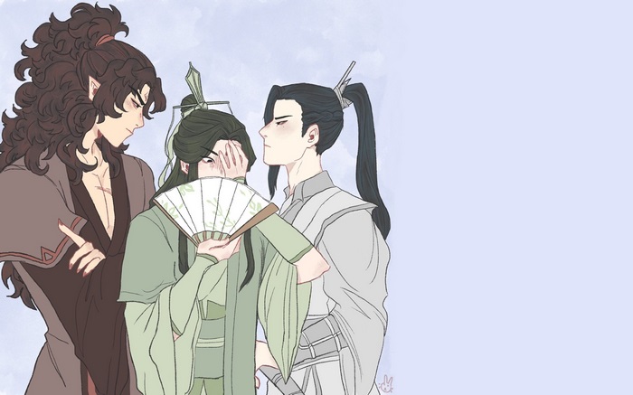 Liu Qingge, Shen Qingqiu, and Luo Binghe from The Scum Villains Self-Saving System
