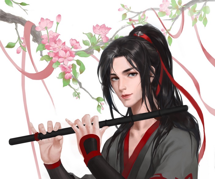 Wei Wuxian from Mo Dao Zu Shi playing a flute