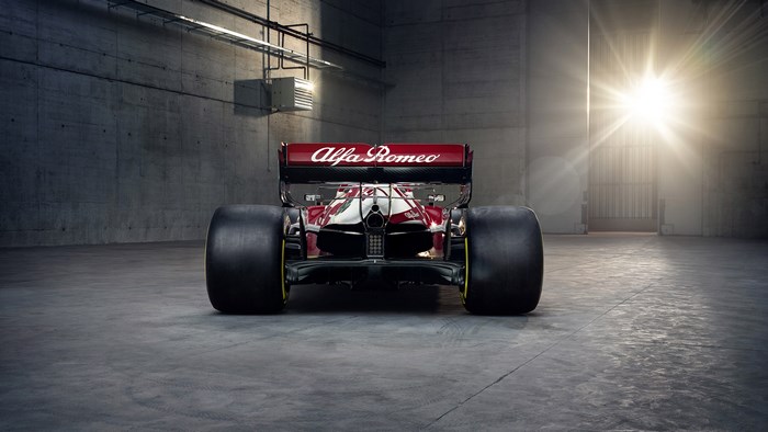 2021 Alfa Romeo C41 Formula 1 Race Car Rear View
